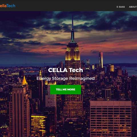 Custome web design for energy storage firm