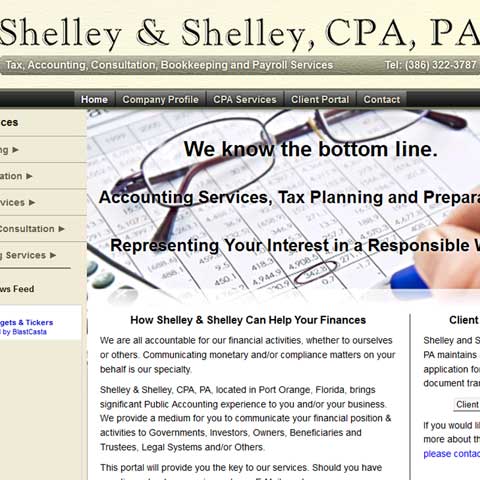 Secure document transfer and custom web design in PHP for CPA firm